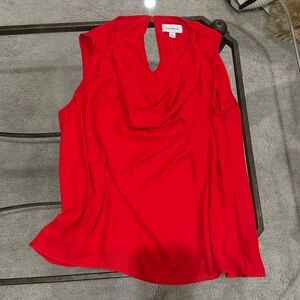 Evereve Bold Red Sleeveless Blouse